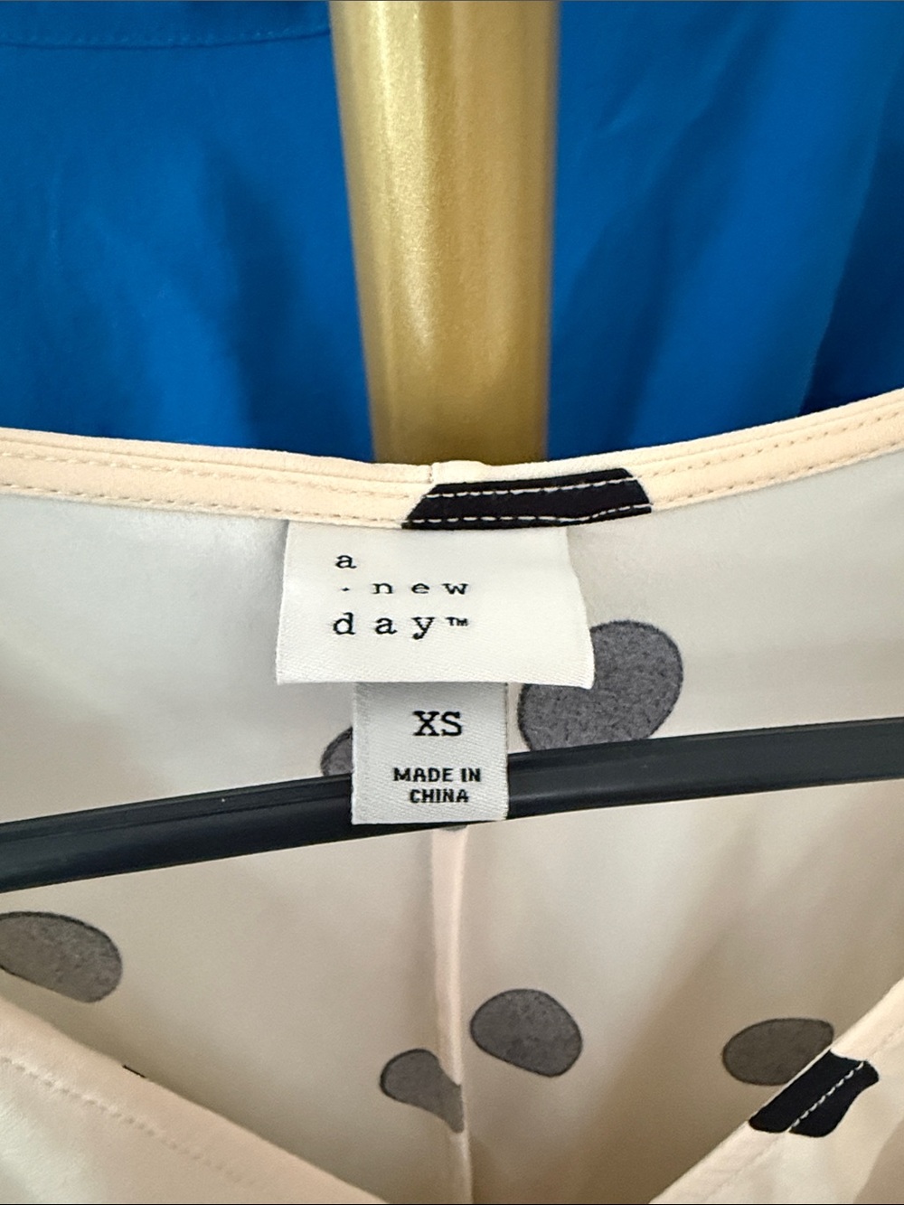 a new day Cream and Black Polka Dot Ruched Maxi Dress - Picture 3 of 4